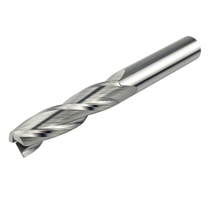 Three Flute with Spiral Bit, Up Cut Solid Carbide 1/2" Diameter 2" Length