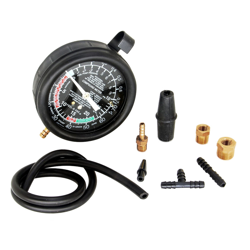 Carburetor Valve Fuel Pump Pressure & Vacuum Tester Gauge Test Kit Car & Truck