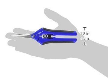 HYDROPONIC DEPOT Softouch Micro-Tip Pruning Snip, Leaf Trimmer, Scissor, Quick Pruning Snip