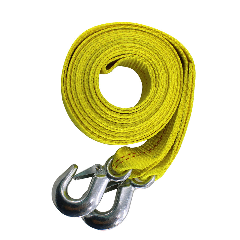 4.5 Ton 2 Inch x 20 Ft. Polyester Tow Strap Rope 2 Hooks 10000lb Towing Recovery