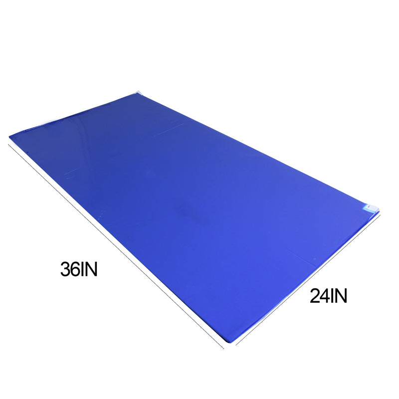 4 Mats of 30 Sheets Blue Adhesive Mat 24" x 36" for Cleanroom, Laboratory, Hospital, 4 Mats/Box
