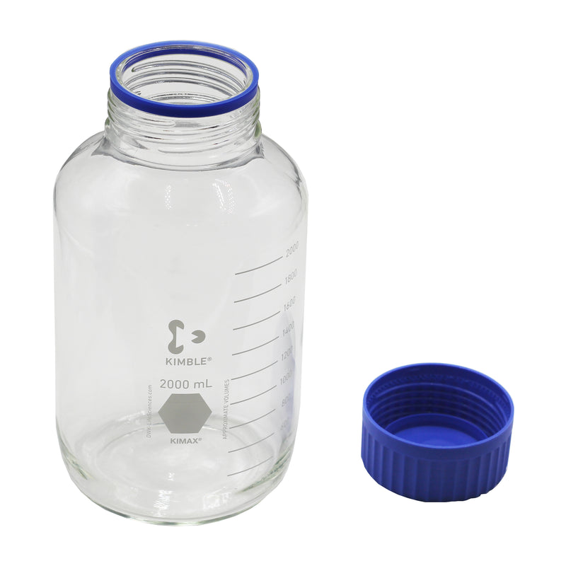 Laboratory Glass Media Storage Bottles with PP Screw Cap, GL 80