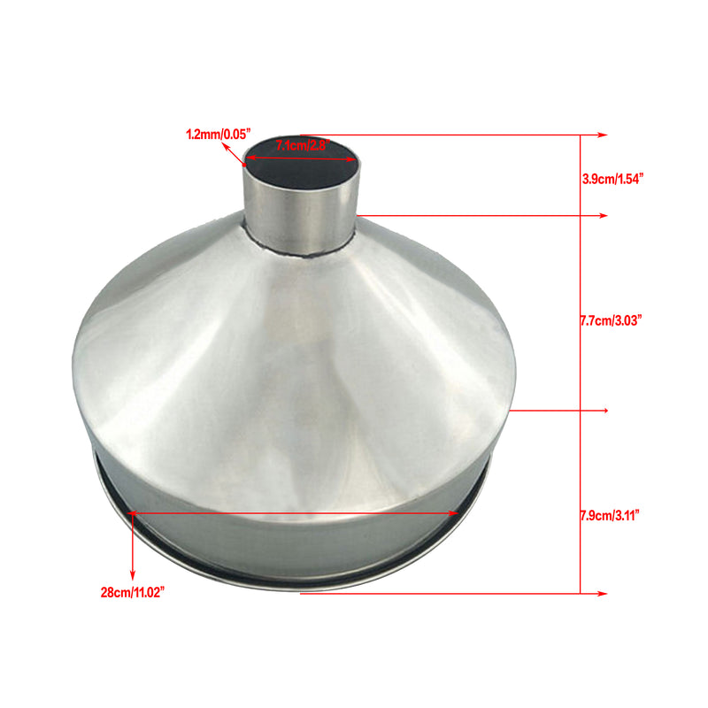Stainless Steel Funnel - 3" Output