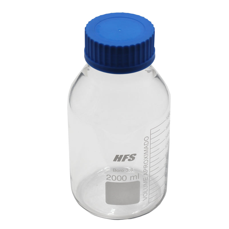 Laboratory Glass Bottles with PP Screw Cap, GL 80, 2 L