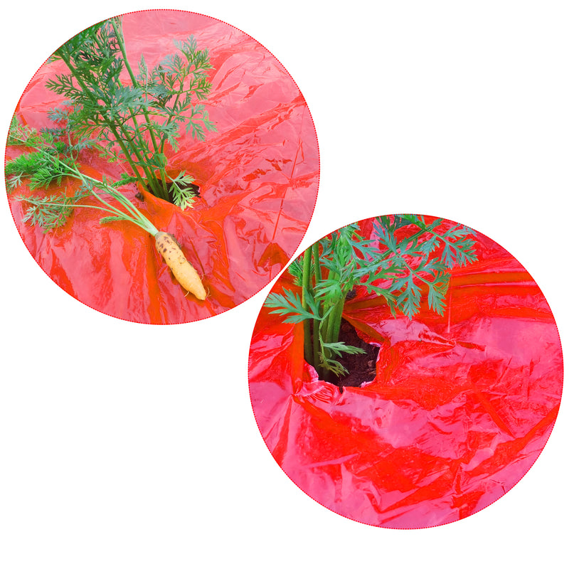 HYDROPONIC DEPOT 1 Mil LLDPE 4X50FT Anti-UV Red Plastic Film Plastic Mulch for Carrots, Corn, Leeks