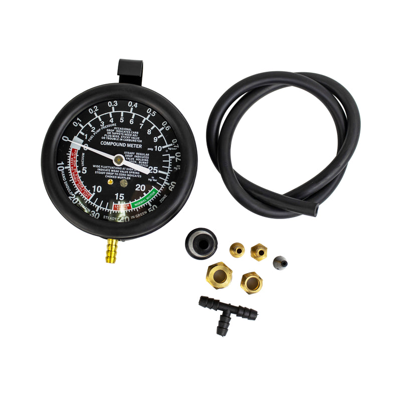 Carburetor Carb Valve Fuel Pump Pressure & Vacuum Tester Gauge Test Kit