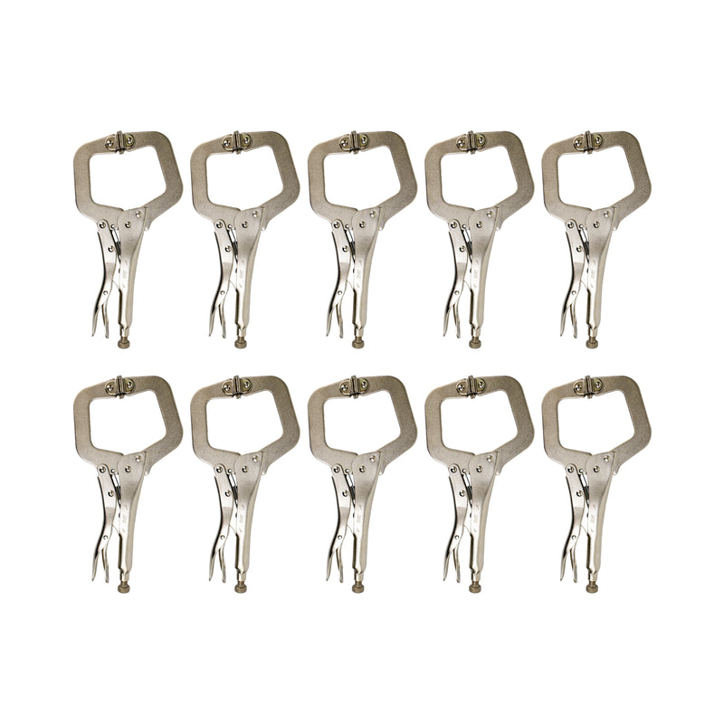 11R * (10-Pack) * 11-Inch Swivel Pad Locking C-Clamp