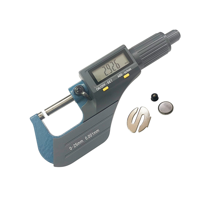 0-1" - 0-25mm 2 Function Electronic Digital Outside Micrometer CarbideTip