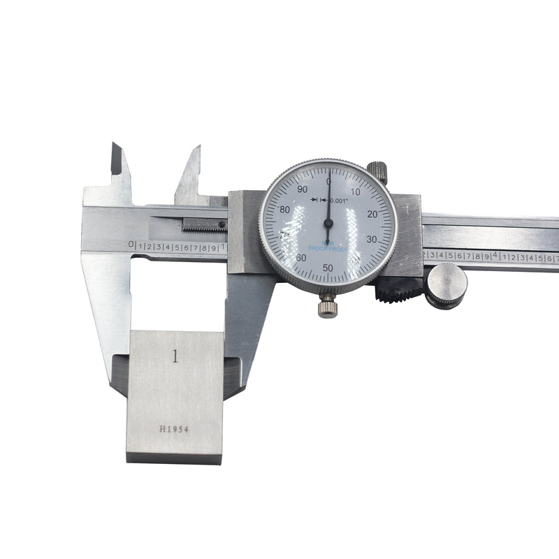0-6" 4-Way Dial Caliper 0.001" Stainless Steel Shockproof  Measurement with Plastic Case