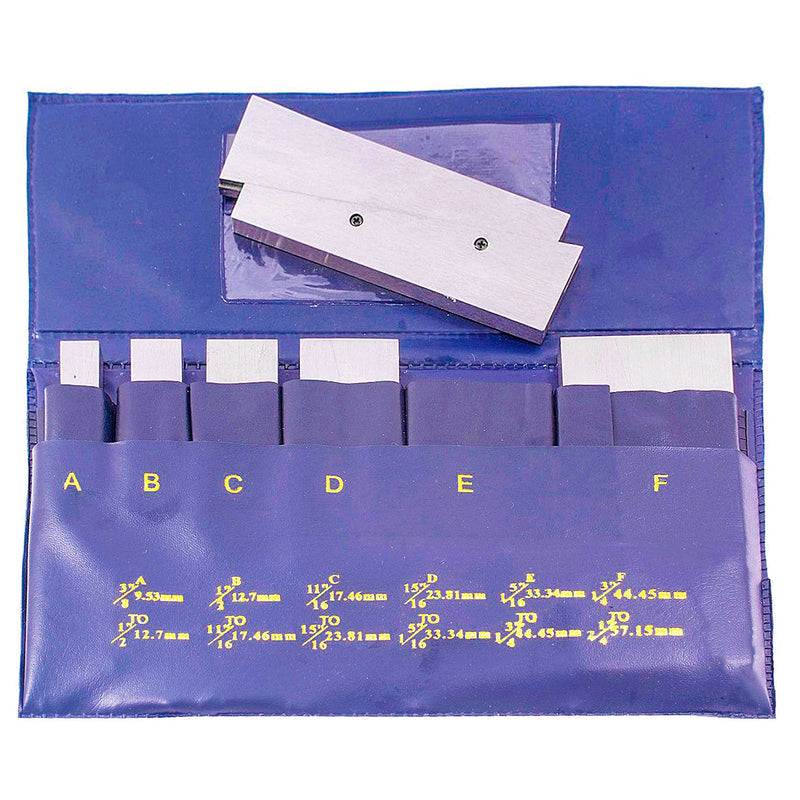 6 Pc 3/8" - 2-1/4" Adjustable Parallel Set Precision Parallel Measurement