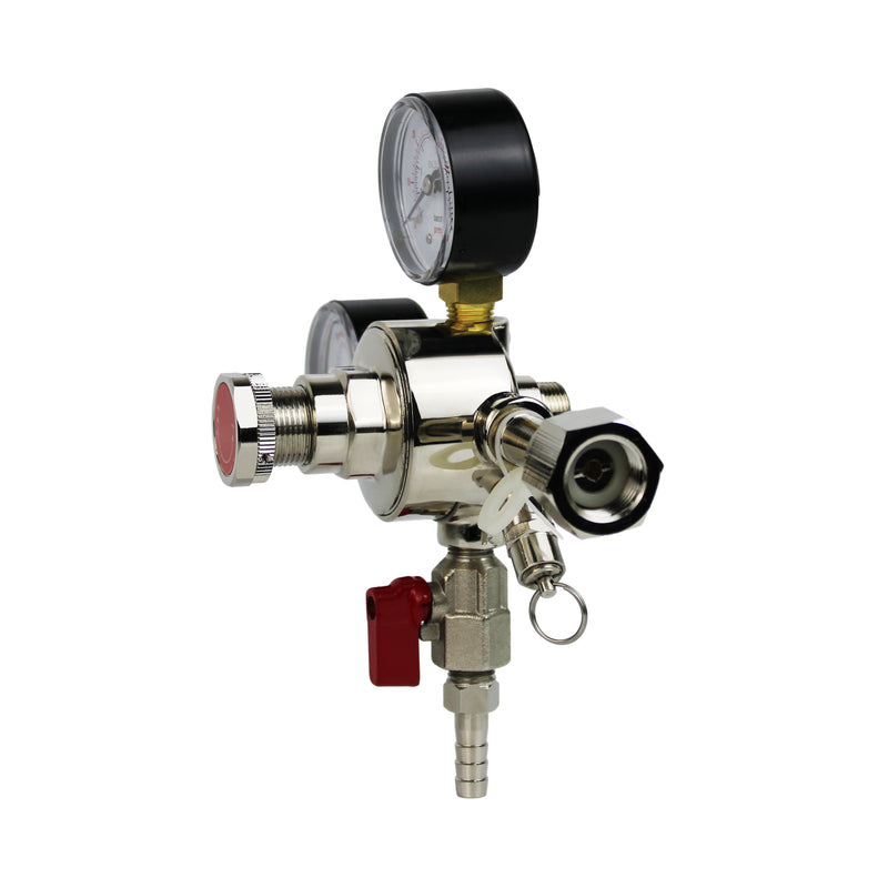 Commercial Co2 Regulator-Beer Brewing Kegerator Dual Gauge Shutoff Valve