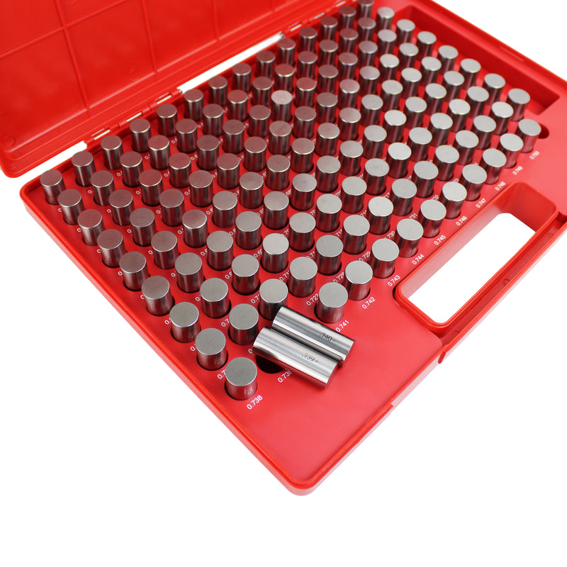 Steel Pin Gage Set Minus- 125pcs M4 .626-.750"
