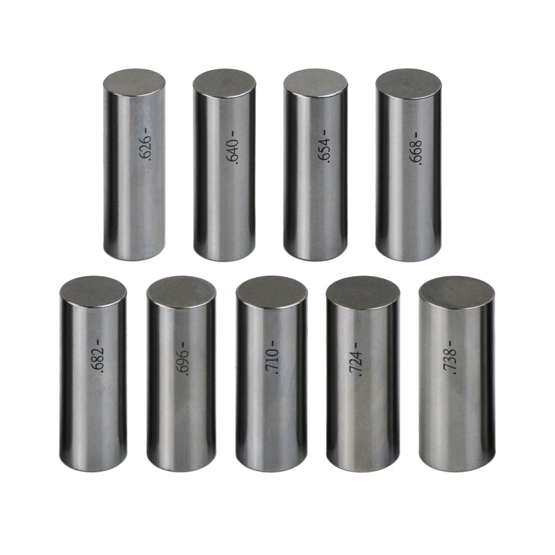 Steel Pin Gage Set Minus- 125pcs M4 .626-.750"