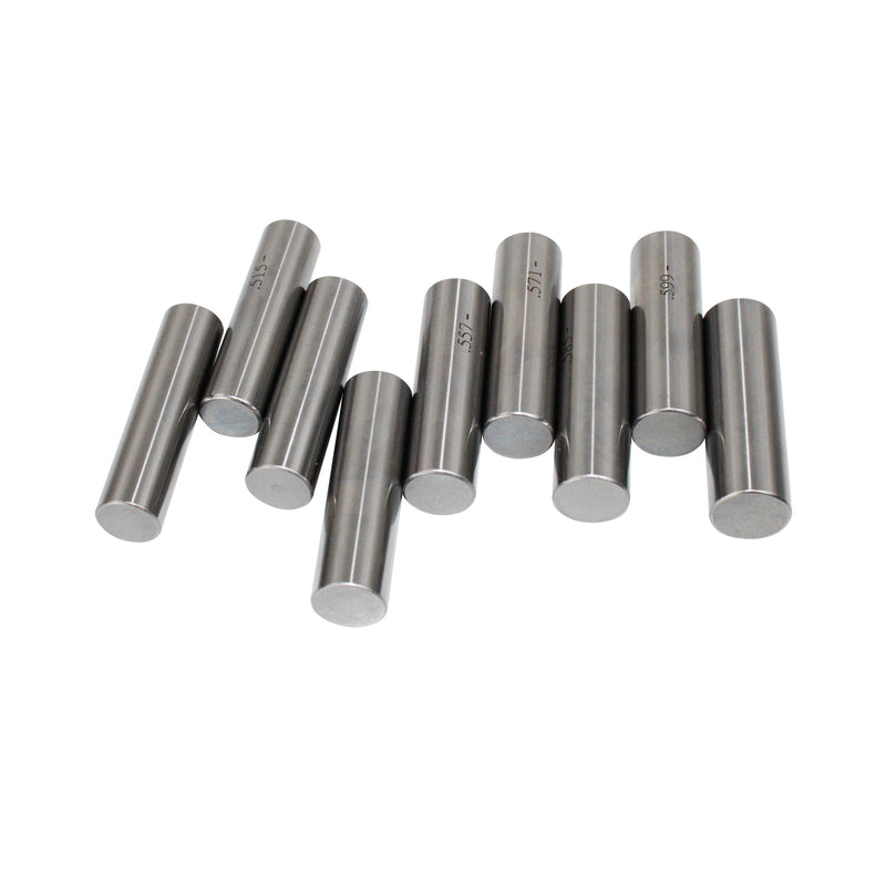 Steel Pin Gage Set Minus- 125pcs M3 .501-.625"