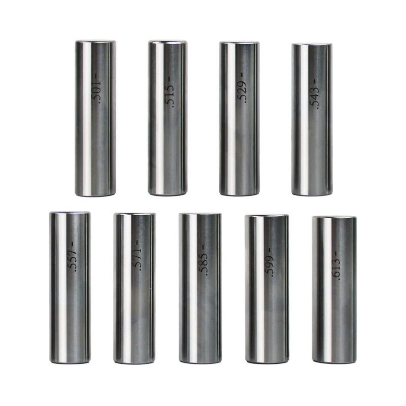 Steel Pin Gage Set Minus- 125pcs M3 .501-.625"