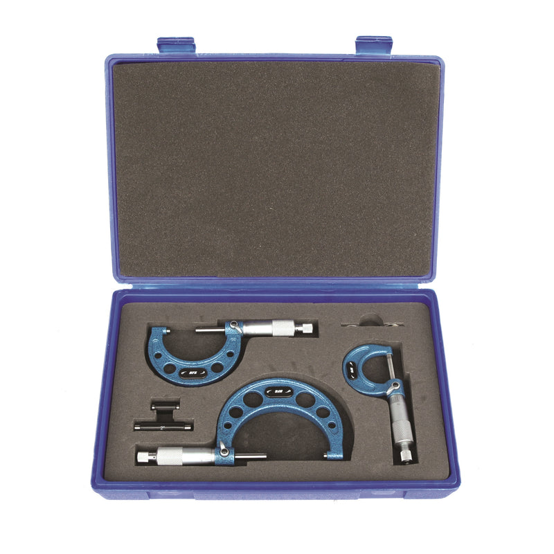 0 - 3" Micrometer Set .0001" Carbide Ground Standards (Plastic Case)