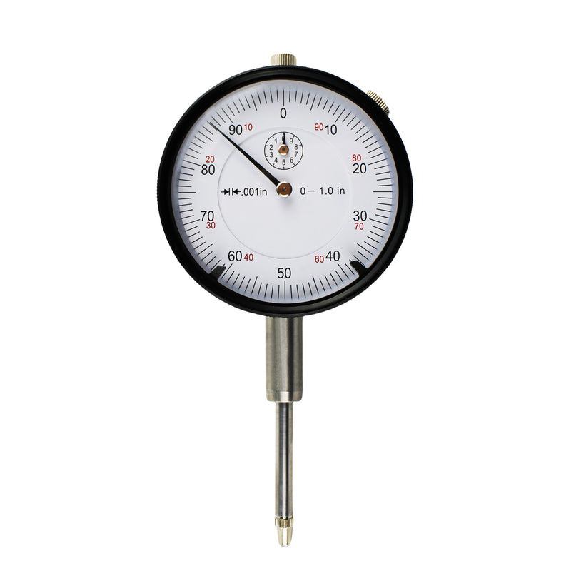 0-1" x 0.001" Dial Indicator Lathe Tool High Precision 1/4" Hole