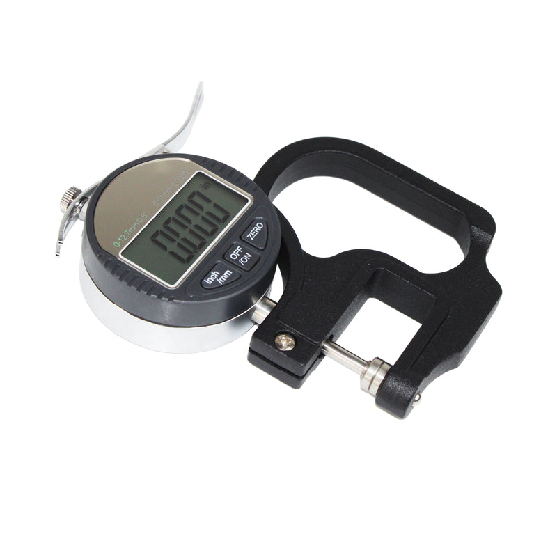 Digital Thickness Gauge 0.5 inch/12.7mm, 0.0005"/ 0.01mm with LED Display