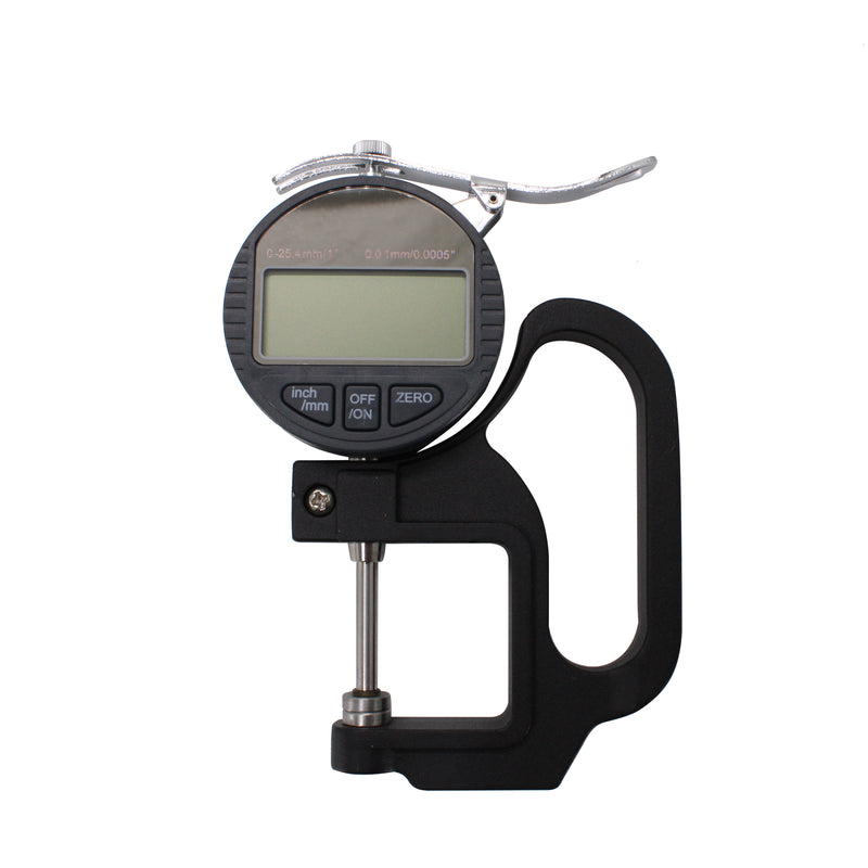 Digital Thickness Gauge 1 inch/25.4mm, 0.0005"/0.01mm, with LCD Display