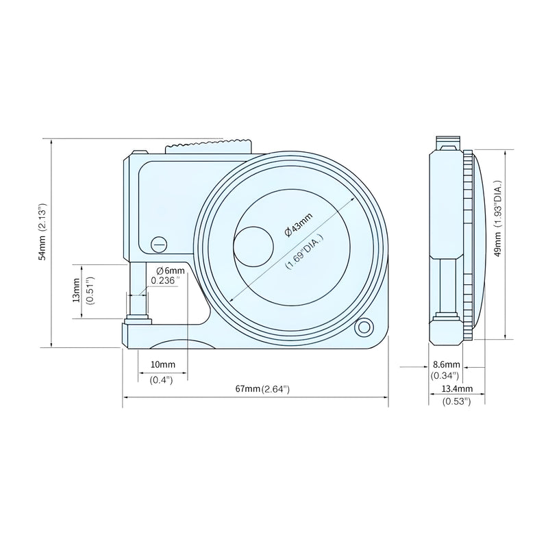 0.5 Thickness Gauge Dial Micrometer Caliper Scope Sheet Paper Mic Guage