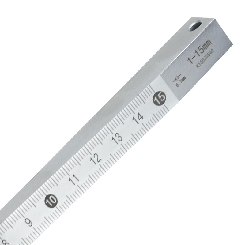 Precision Taper Gauge 1-15mm - Carbon Steel Gap Gage, Laser-Scaled Welding Wedge Feeler Hole Measure Tool