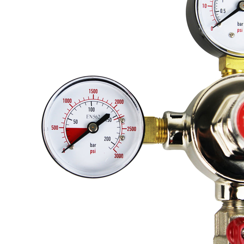 Commercial Co2 Regulator-Beer Brewing Kegerator Dual Gauge Shutoff Valve