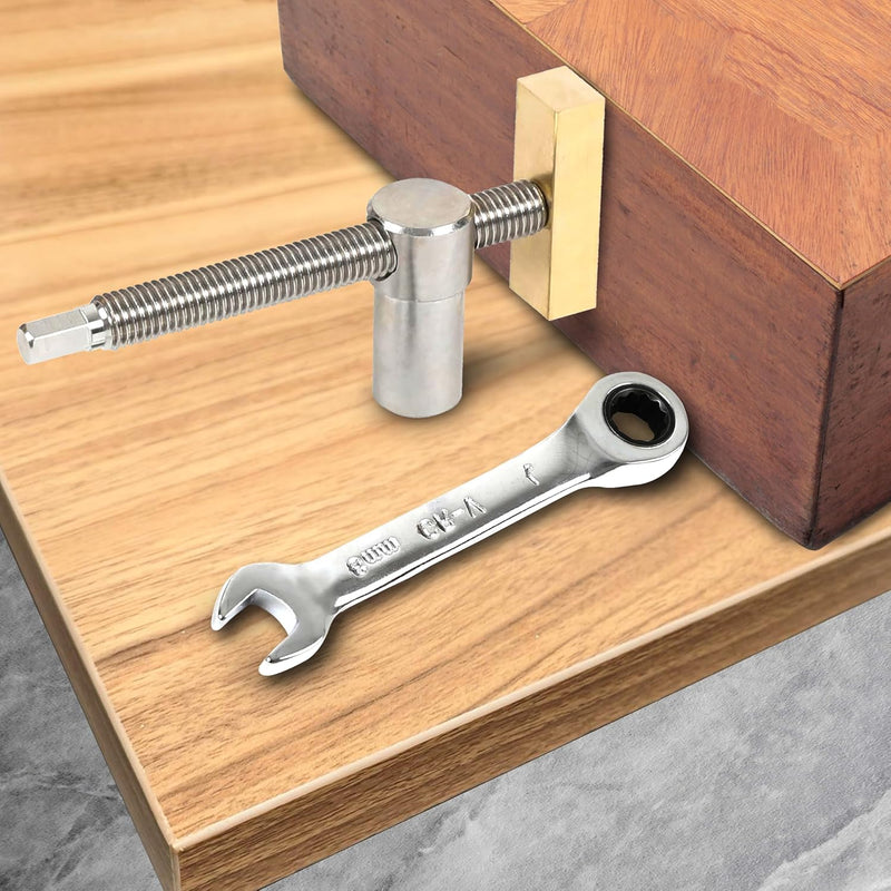 HFS(R) 2 Pack 3/4" Bench Dog Clamp Dog Hole Clamp Woodworking Adjustable Workbench with Bench Dogs Stainless Steel Brass