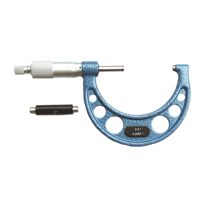 2-3" x 0.0001" Solid Metal Frame Outside Micrometer(Plastic Case)