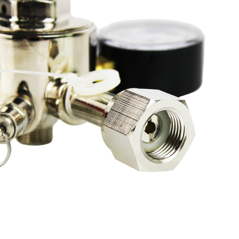 Commercial Co2 Regulator-Beer Brewing Kegerator Dual Gauge Shutoff Valve
