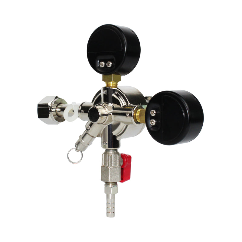 Commercial Co2 Regulator-Beer Brewing Kegerator Dual Gauge Shutoff Valve