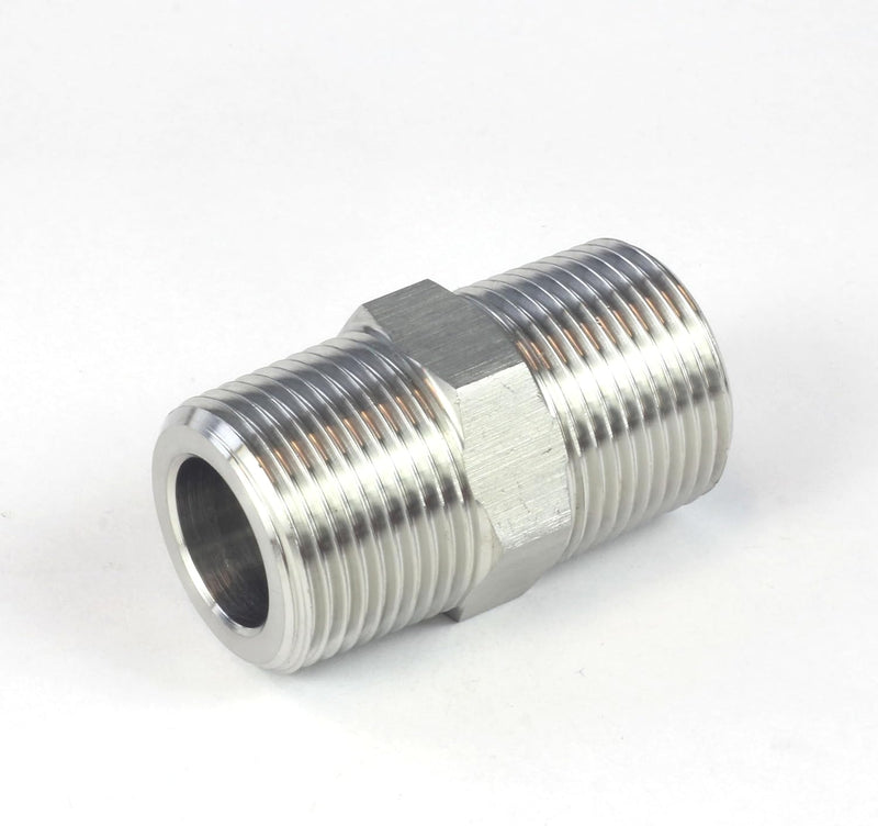 10PCS 1/2" NPT Male Threaded Hex Nipple Adapter Stainless Steel 304