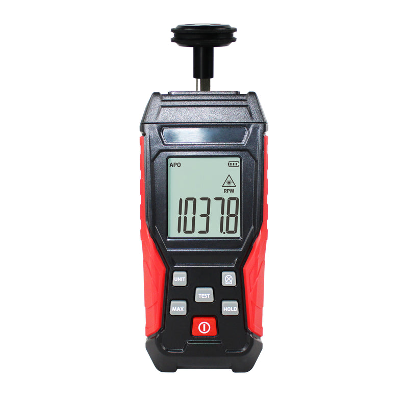 Tachometer Contact & Non-Contact Digital Tachometer, Non-Contact 3~100000RPM & Contact 3~19999RPM, High Accuracy RPM Tachometer