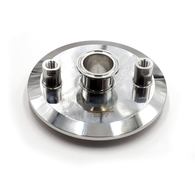 6" Tri Clamp Lid w/ 6" TC x 1.5" TC x (2) 1/4" FNPT Stainless Steel 304