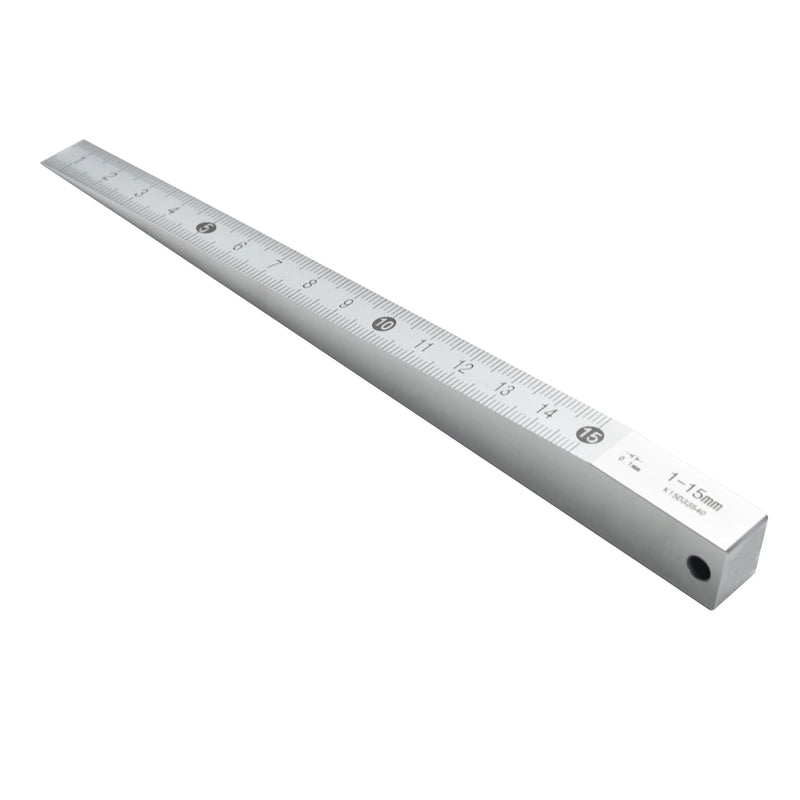Precision Taper Gauge 1-15mm - Carbon Steel Gap Gage, Laser-Scaled Welding Wedge Feeler Hole Measure Tool
