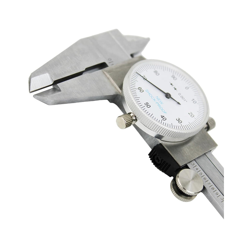 0- 6" Stainless 4 Way Dial Caliper .001" Shock Proof