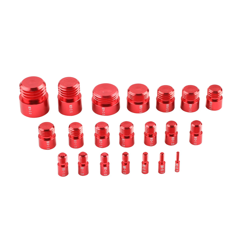 44-Piece Nut, Bolt Thread Gauge Set - Detachable, Color-Coded, Laser-Etched Gauges