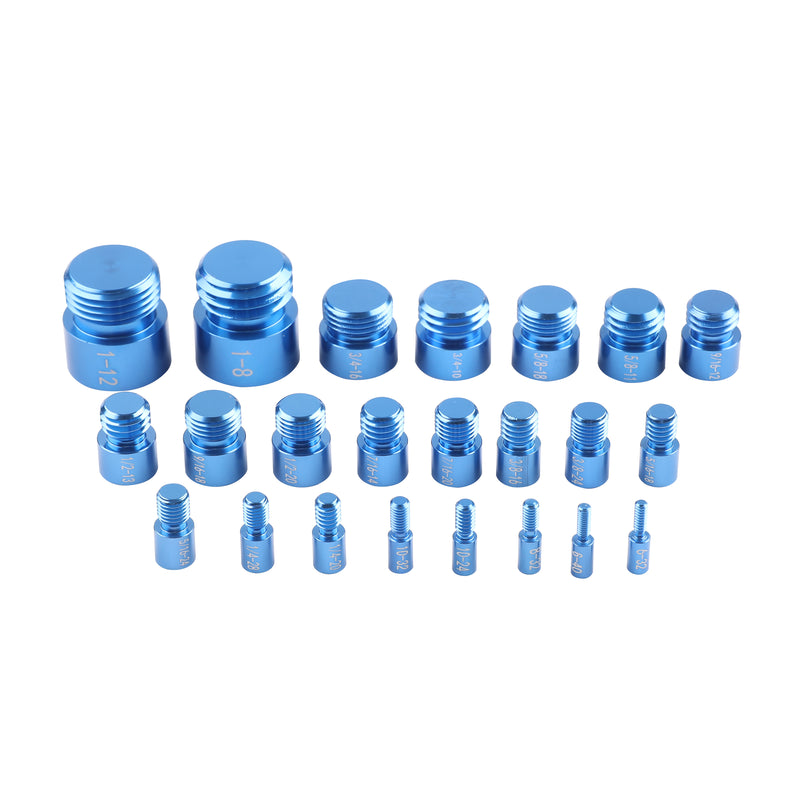 44-Piece Nut, Bolt Thread Gauge Set - Detachable, Color-Coded, Laser-Etched Gauges