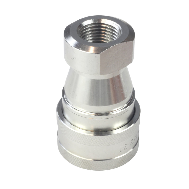 Valved Quick Disconnect 1500 PSI, Female x FNPT 1/2 in
