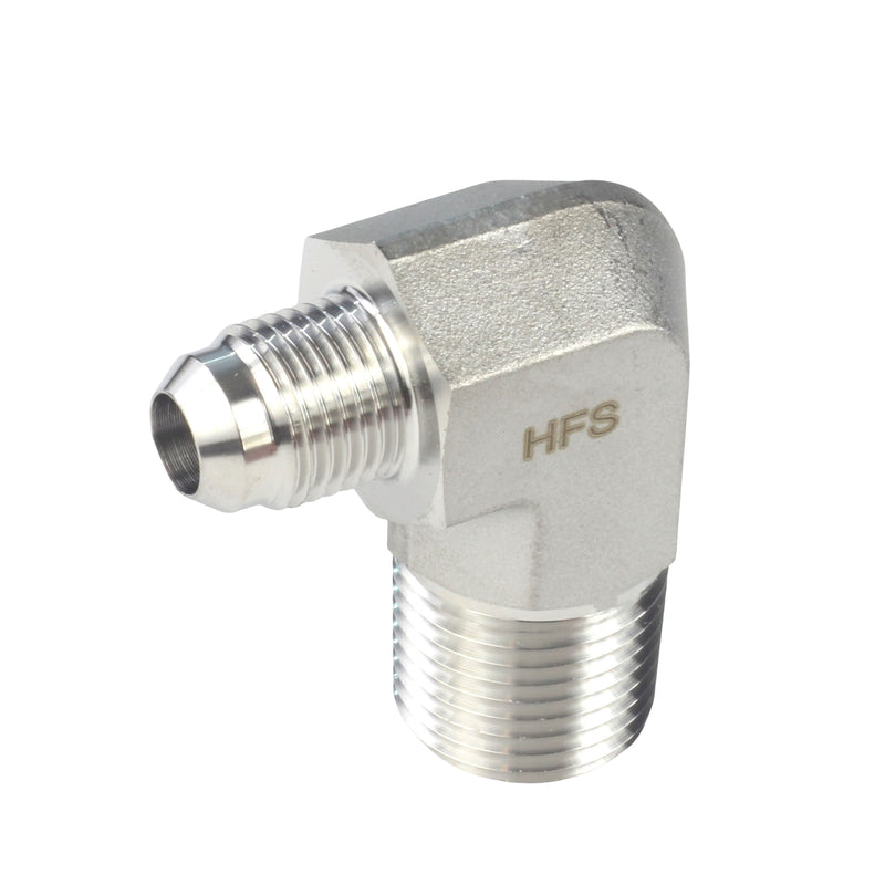 JIC Male to NPT Male Pipe 90 ° Elbow Stainless Steel 304