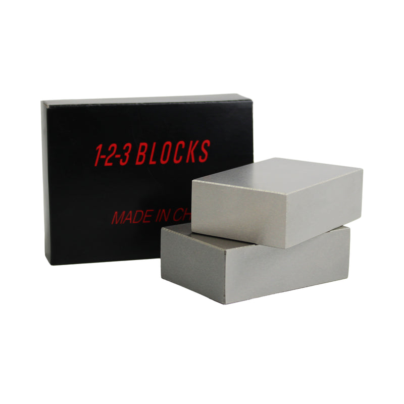 1 Pair 123 Blocks 1-2-3 Ultra Precision .0002 Hardened Without Holes