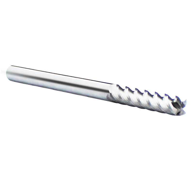 Carbide End Mill, 4 Flute, 1/4" Shank, 1-1/2" Cut Length, 4"Length, 1/4" Dia