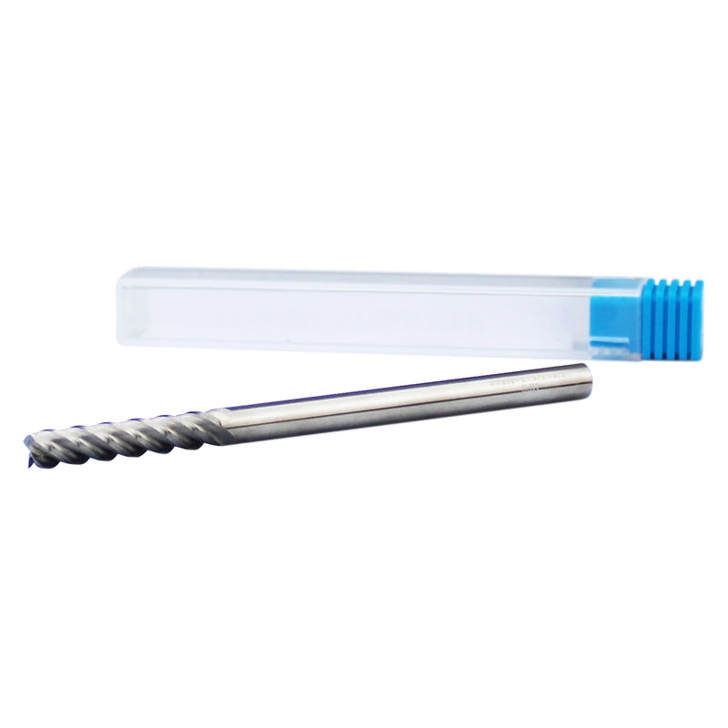 Carbide End Mill, 4 Flute, 1/4" Shank, 1-1/2" Cut Length, 4"Length, 1/4" Dia