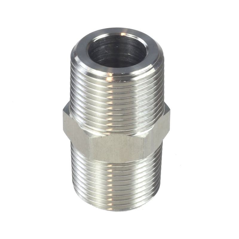 Male NPT to Male NPT Adapter Hex Nipple - Multiple Sizes Stainless Steel 304
