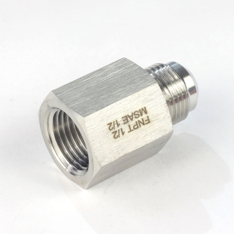 Female NPT to Male SAE Reducer Adapter - Multiple Sizes Stainless Steel 304