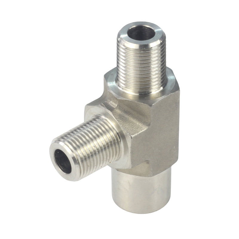 FORGED Pipe Fitting Street Tee MNPT x MNPT x FNPT Stainless Steel 304