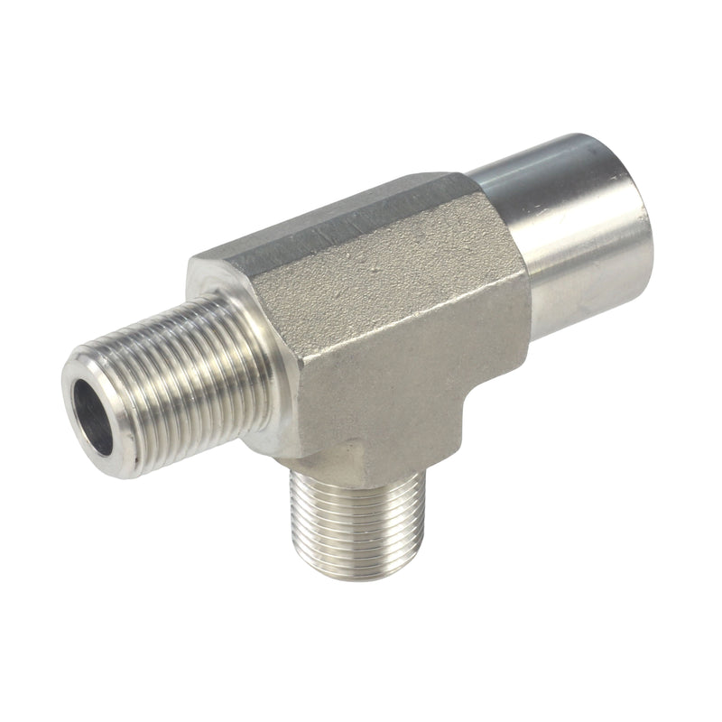 FORGED Pipe Fitting Street Tee MNPT x MNPT x FNPT Stainless Steel 304