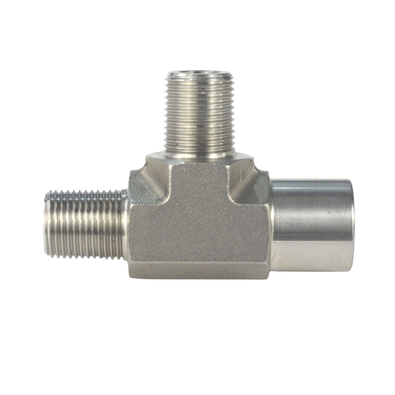 FORGED Pipe Fitting Street Tee MNPT x MNPT x FNPT Stainless Steel 304