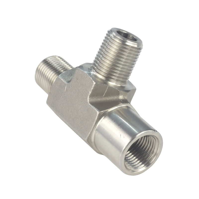 FORGED Pipe Fitting Street Tee MNPT x MNPT x FNPT Stainless Steel 304