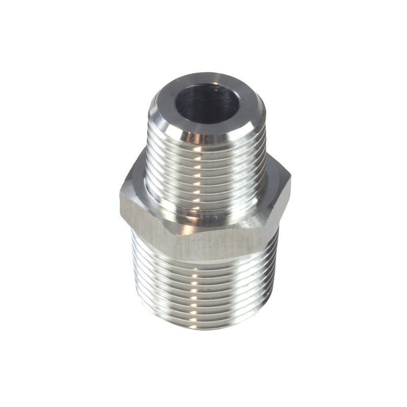 Male NPT to Male NPT Adapter Hex Nipple - Multiple Sizes Stainless Steel 304