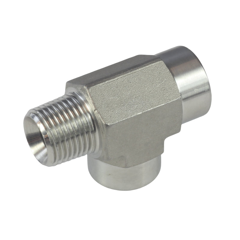 FORGED Pipe Fitting Street Tee FNPT x FNPT x MNPT Stainless Steel 304